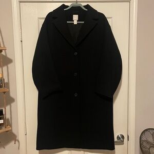 H&M Classic Black Oversized Coat